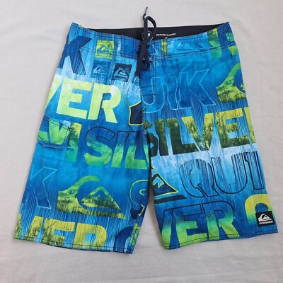 Quiksilver Mens Board Shorts Size 32 Swim Trunk Surf Beach Quicksilver Blue 