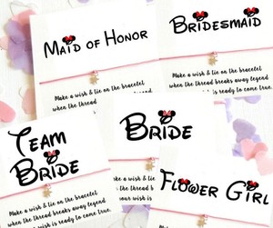 Wish String Bracelet Bride Flower Disney Font Wedding Favors Card Hen Party Ebay