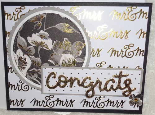 Stampin Up! Card Kit WEDDING Mr & Mrs Gold Floral Congrats CONGRATULATIONS Love - Picture 2 of 4