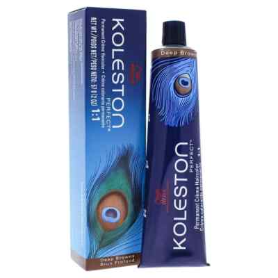 NIB 2 TUBES WELLA KOLESTON PERFECT PERMANENT CREME HAIRCOLOR 2oz 6/75 Dark Brown