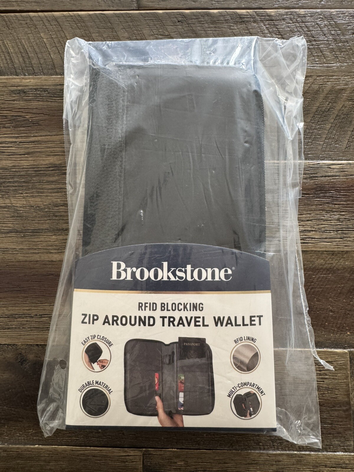Brookstone Zip Around Travel Wallet