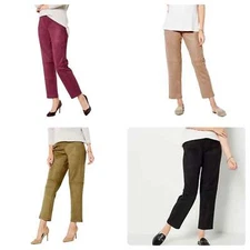 Isaac Mizrahi Live! Women’s Faux Suede Straight Ankle Pants