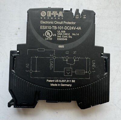E.T.A. ESX10-TB-101-DC24V-4A Electronic Circuit Protector.