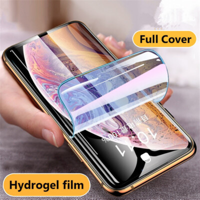 Soft Hydrogel Screen Film For iPhone 15 Pro Max 12 Mini 13 Pro Max XS 7 14 Plus