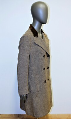 Vintage double breasted Coat LOUIS FERAUD SPORTSWEAR brown marl 