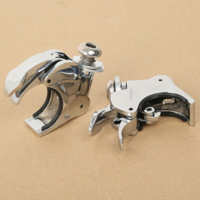 Chrome 39/41/49mm Quick Release Windshield Clamps Fit For Harley