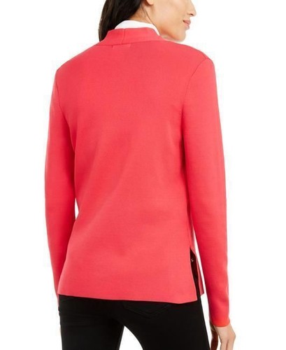 Alfani Women's Pink Small Cardigan Open-Front Solid Sweaters, - 第 3/6 張圖片
