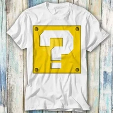 Mario Question Mark Block Box Parody T Shirt Meme Gift Top Tee Unisex 1256