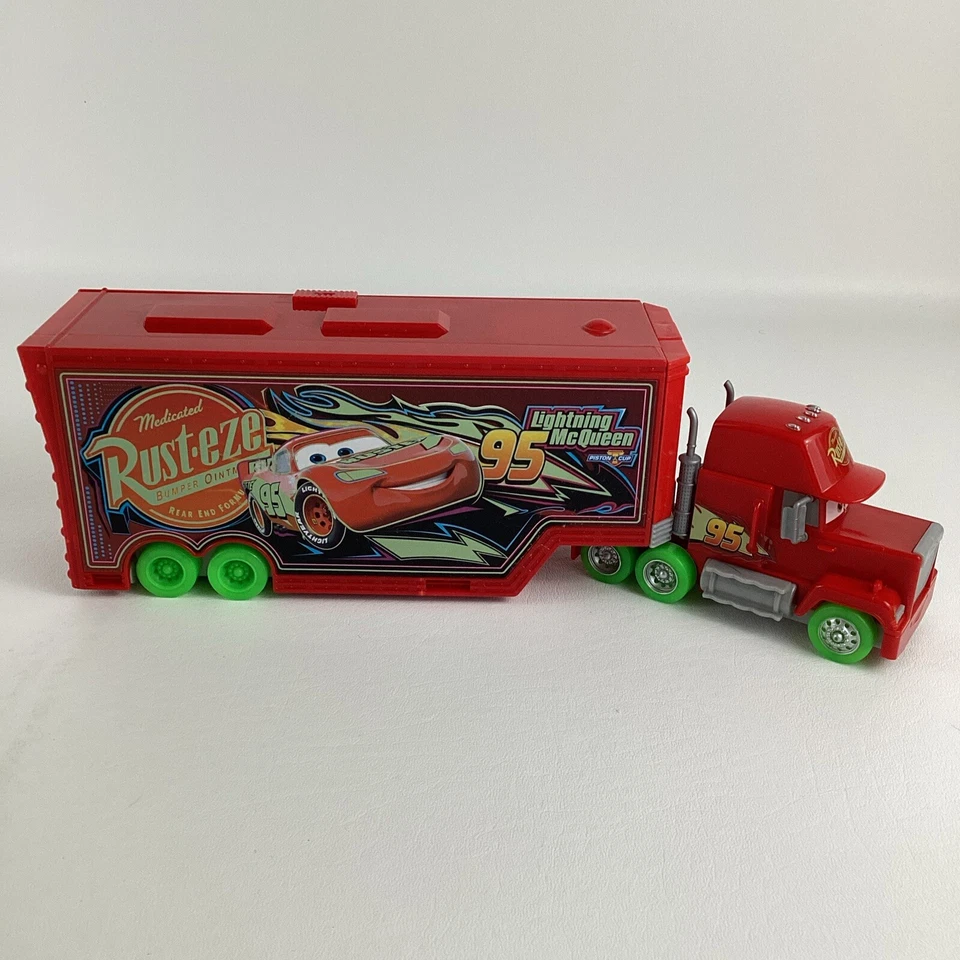 Disney Pixar Cars Glow Racers Mack Hauler Semi Camión Juego Vehículo Juguete 2021 Foto 3 de 4