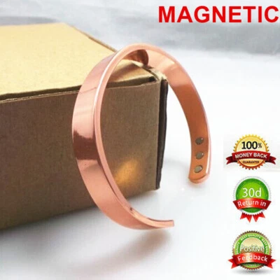 GENTS COPPER MAGNETIC BRACELET bangle carpal tunnel arthritis pain relief MENS
