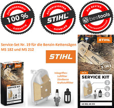 STIHL Service Kit Nr. 19 für MS182/MS212 Luftfilter Zündkerze Kraftstofffilter😊
