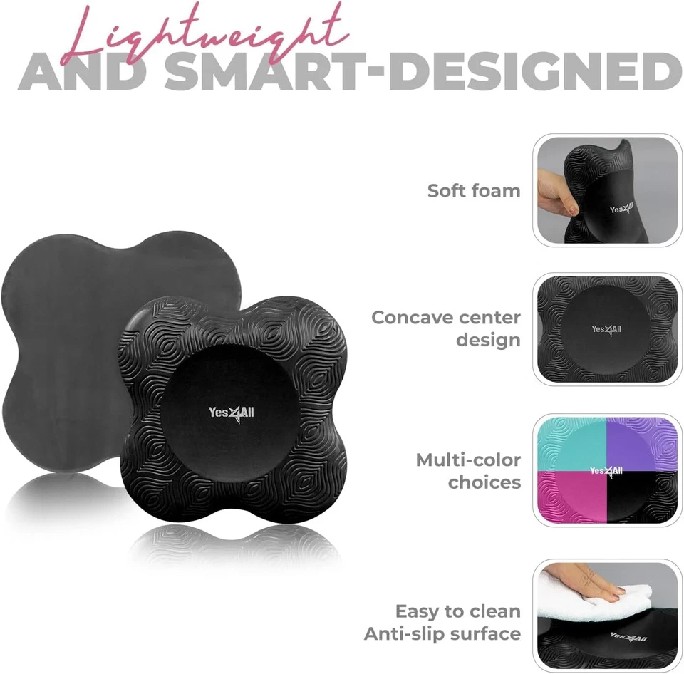 Yes4All 2PCS Yoga Knee Pads Extra Thick, Yoga Kneeling Pad For Pilates Exercise, - Image 3 of 3