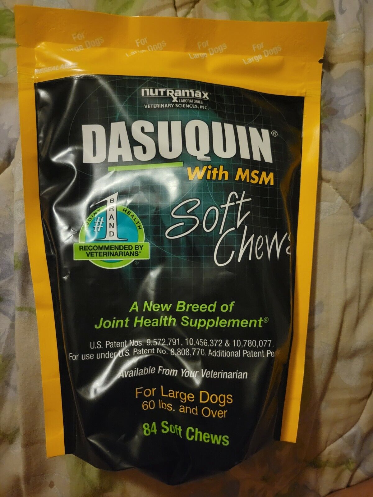 Nutramax Dasuquin with MSM Joint Health Supp for Large Dogs, 84 Soft Chews 