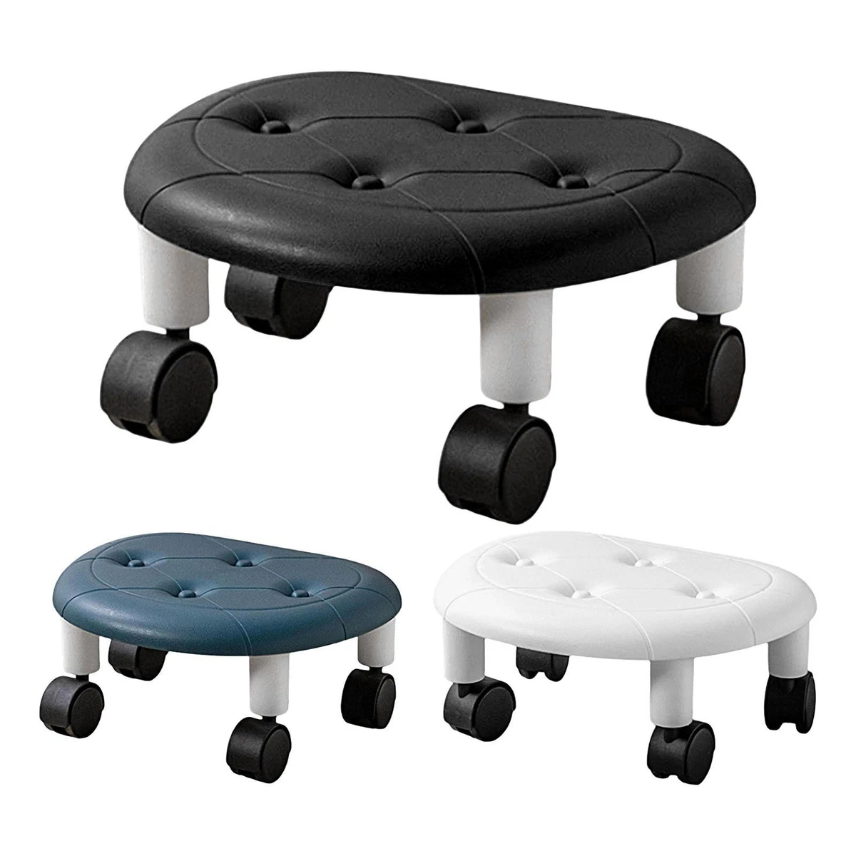 Low Rolling Stool Mini Comfortable Portable Pulley Wheel Stool 360
