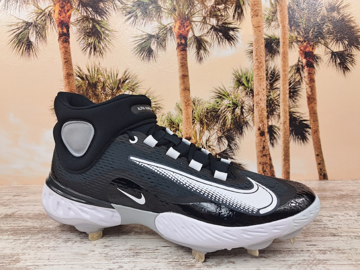 Nike Alpha Huarache Elite 4 Mid Baseball Cleats Black DJ6520-011
