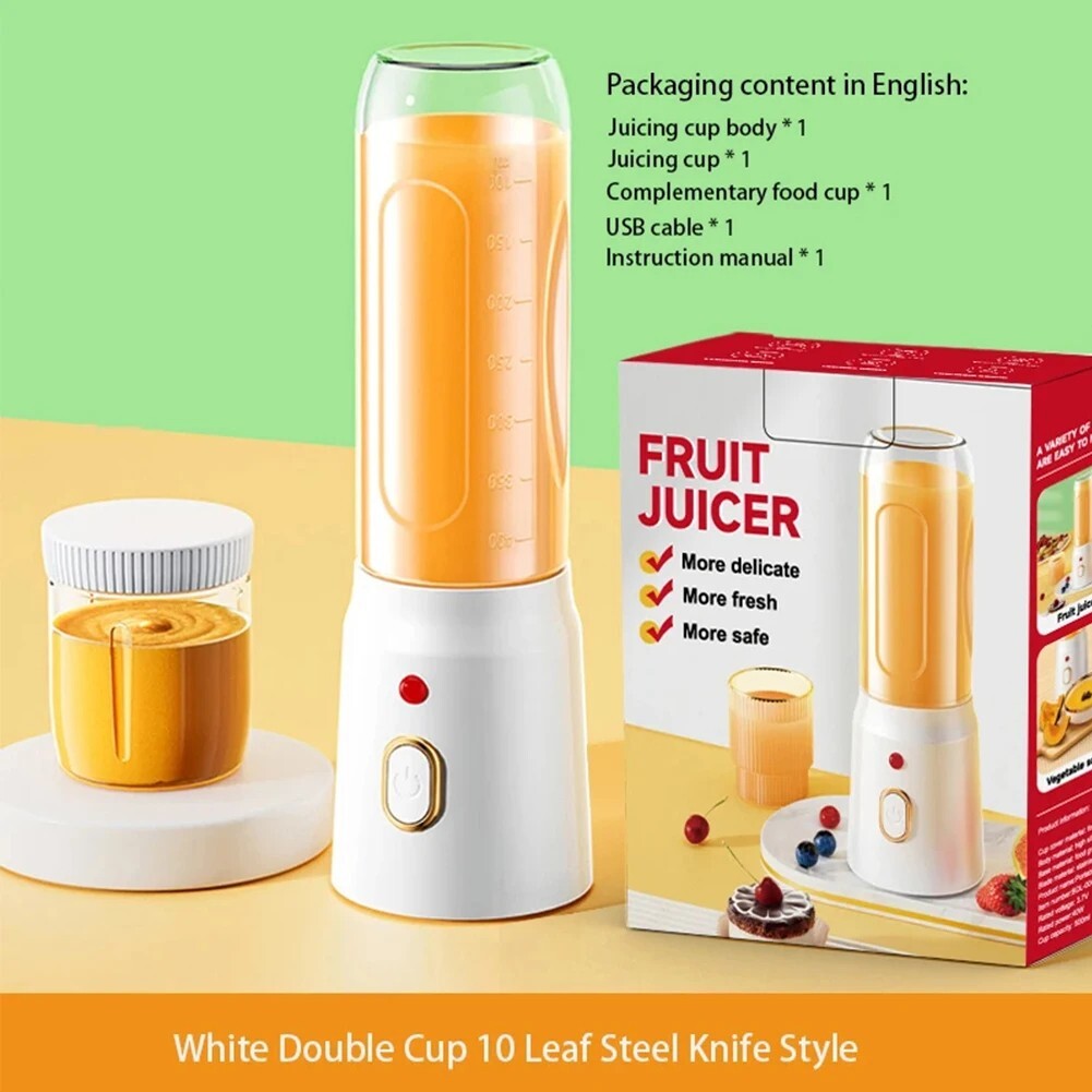 500ML Portable Mini Blender USB Rechargeable Juicer Cup Bottle