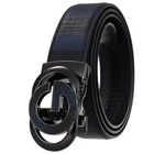 HJones Fashion Men's Genuine Leather Belt Automatic Buckle Belt Ratchet Strap