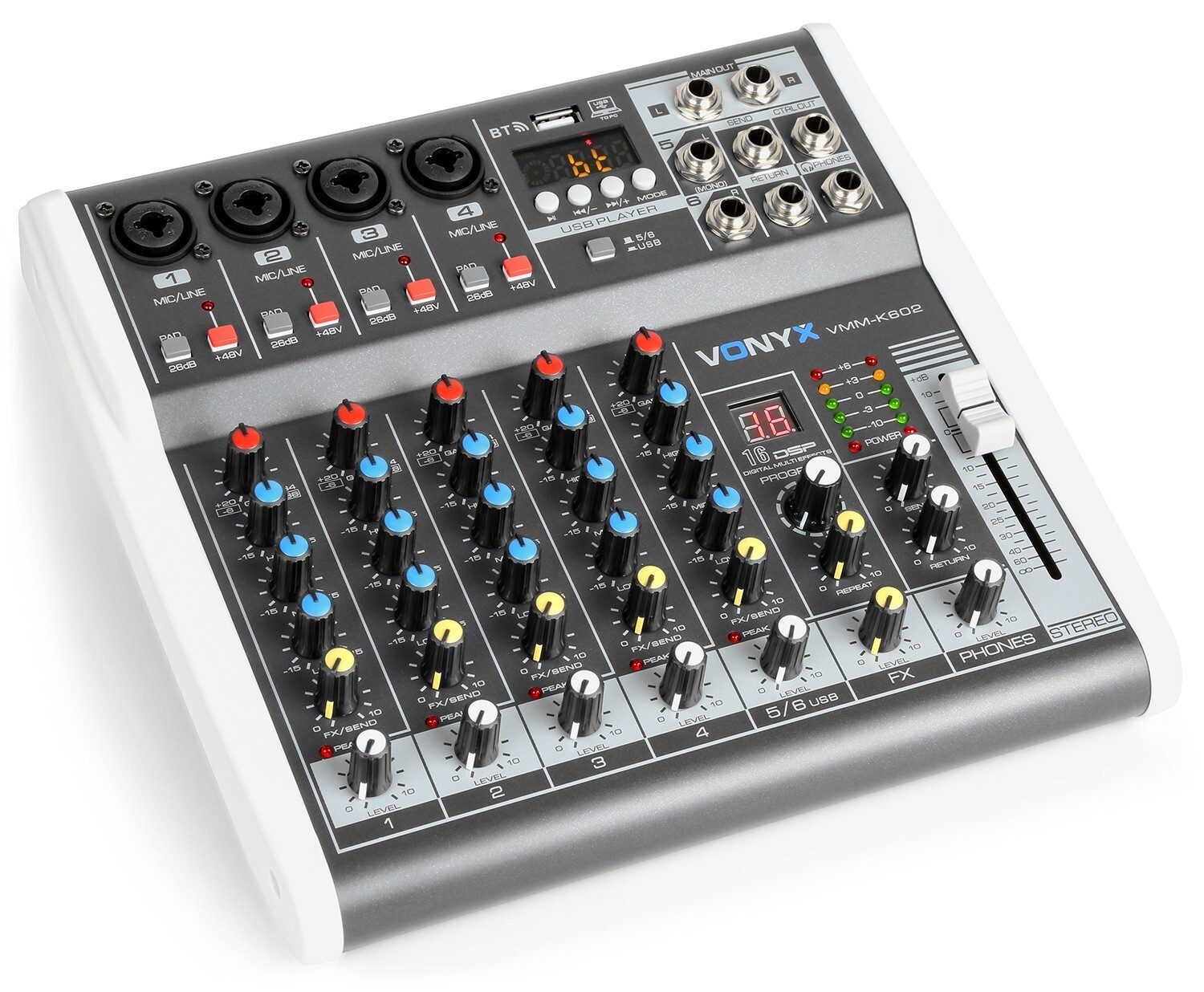 VMM-K602 MIXER MUSICALE A 6 CANALI CON DSP VONYX