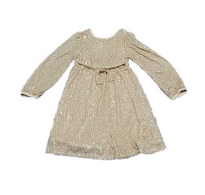 Franki By Francesca's Dress Gold Sequins Girls Size 10 Sparkling Dressy  Formal | eBay