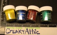 EMBOSSING ARTS 4 GLITTER FINE GLITTERIES YELLOW BLUE GREEN RED 741