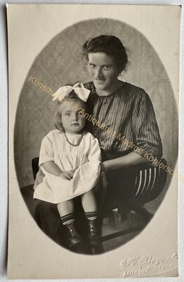 orig. Photo postcard Maulbronn mother child around 1920 woman girl 