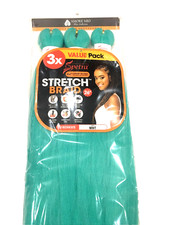 EZ BRAID Color Mint Pre-Stretched Spectra Braiding Hair 26 Inch Triple Pack