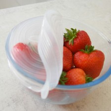 Neat Ideas Stretch & Fresh Silicone Lid 4 Piece Set For Fresh Food Storage Eco