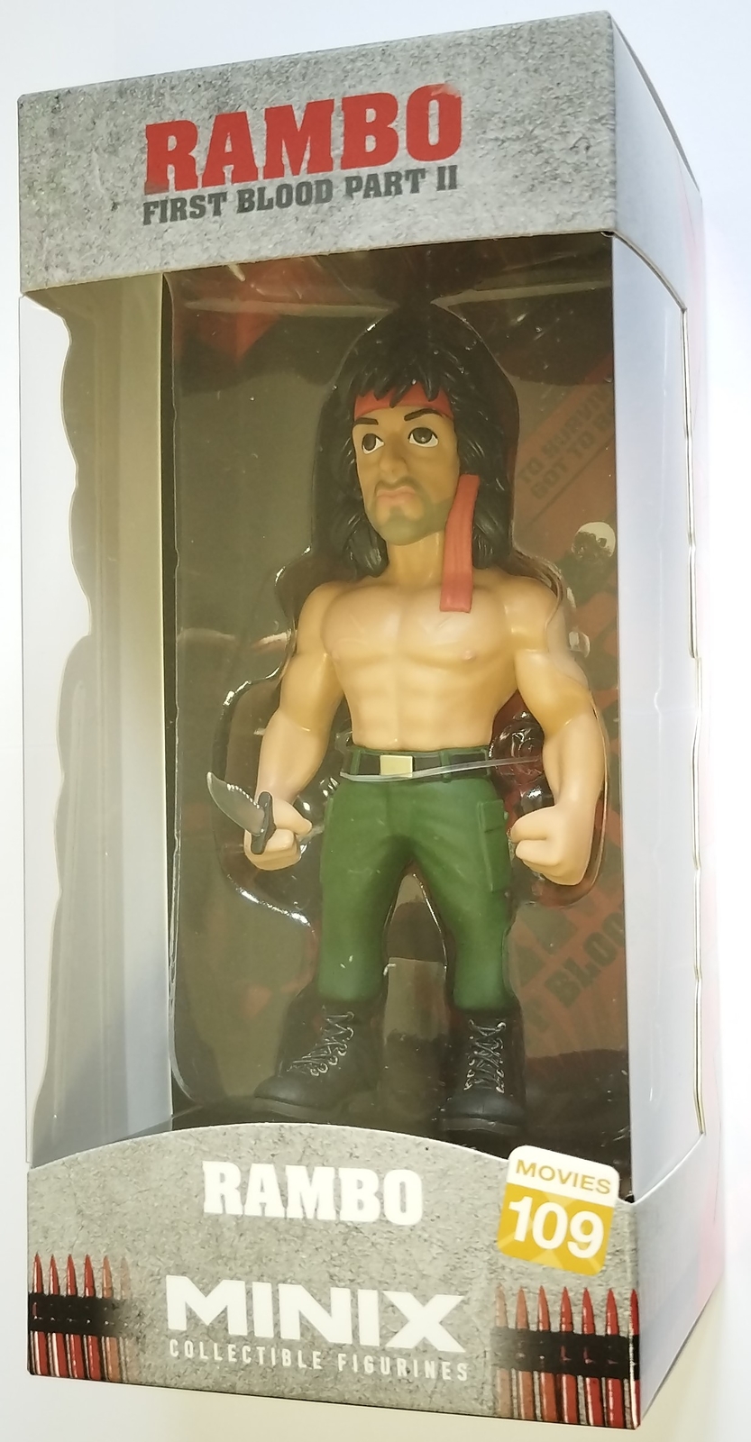 Minix First Blood II Collectible Stickers Rambo n.109 Movies Figurine
