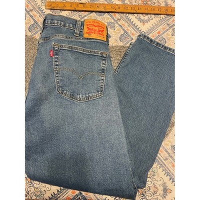 Levis 505 Regular Fit Jeans Mens 38x30 Medium Wash Blue Denim Straight Leg Pants