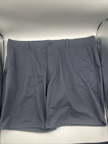 Tommy Bahama marineblaue Herrenshorts vorne flach Größe 40 mit 8” Schrittlänge