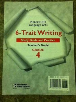 6-trait Writing Study Guide and Practice - Paperback, by McGrqw-Hill - Very Good