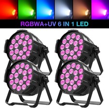 4PCS 270W RGBWA UV 18x15W LED Par Light Stage Lighting DMX DJ Party Show Club