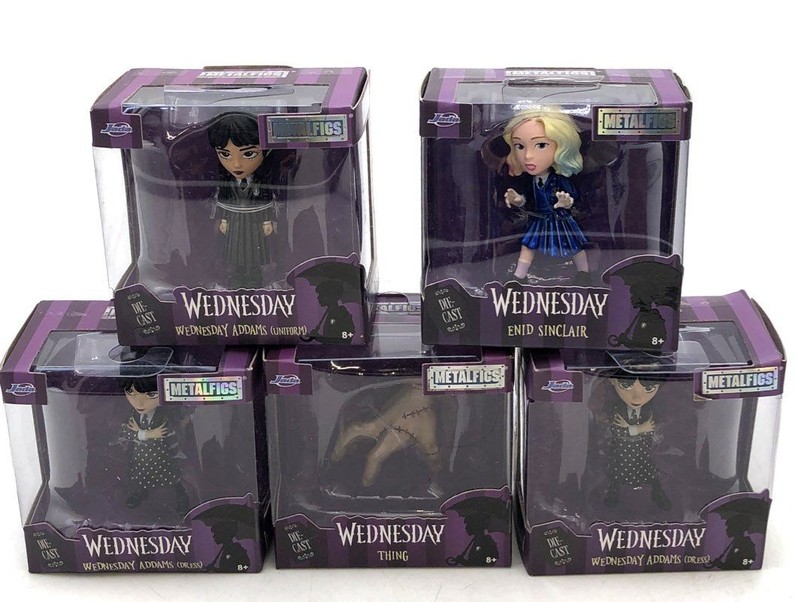 Wednesday Addams Family Jada Metalfics Die-Cast Figure Lot 5 Pieces Sealed New