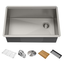 Kraus KWU110-27 Kore 27" Undermount Single Basin Stainless Steel - Stainless