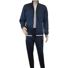 Men's Monte Carlo Turkey Jogging Suit 2pc Jump Set Stretchable 95209 Navy Blue