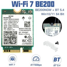 BE200NGW WiFi 7 Card M.2 NGFF BT5.4 Tri-Band 6GHz Adapter for Intel 12th CPU