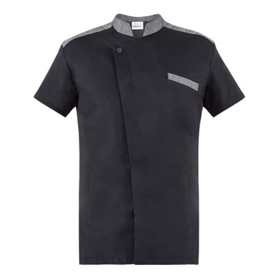 Kochjacke Aenea schwarz Jeanseinsatz Kurzarm - GIBLOR'S - Pizzaiolo