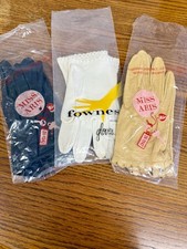 Vtg Miss Aris And Fownes Leather Gloves 1960  s Luxury SZ 6 1/2 Original Bag