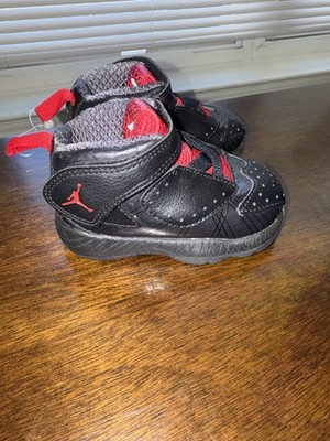 NIKE AIR JORDAN SHOES 487861-010 4C RETRO RED BLACK BABY TODDLER BRED SNEAKERS