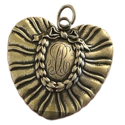 T Foree Rare Treasure My Valentine Cupid Heart Sterling Silver Charm Pendant 925