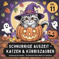 Katzen Malbuch Halloween 30 Motive KüRbisse Geister Entspannung FüR Erwachsene