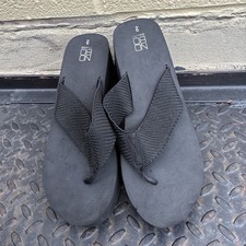 No Boundaries Womens Black Platform Wedge Tho...