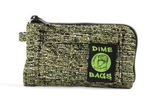 Dime Bags 5 Inch Green Hemp Smell Proof Zip Pouch Padded