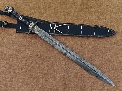 Custom Handmade Damascus Steel Blade Roman Gladius |Hunting Sword Collector Gift