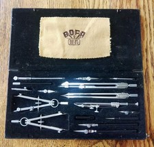 Vintage Technical Drafting Complete Set BOFA #D417 Shanghai Drawing Instruments