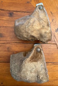 Vintage  Rawhide COWBOY VAQUERO Tapadero ARIZONA BULL NOSE Covered Stirrups