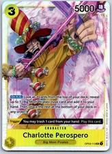 Charlotte Perospero OP03-113 Premium Booster (PRB-01) - English NM SR Foil