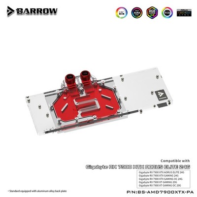 Barrow GPU Block for Gigabyte RX 7900 XTX Gaming AORUS ELITE BS-AMD7900XTX-PA
