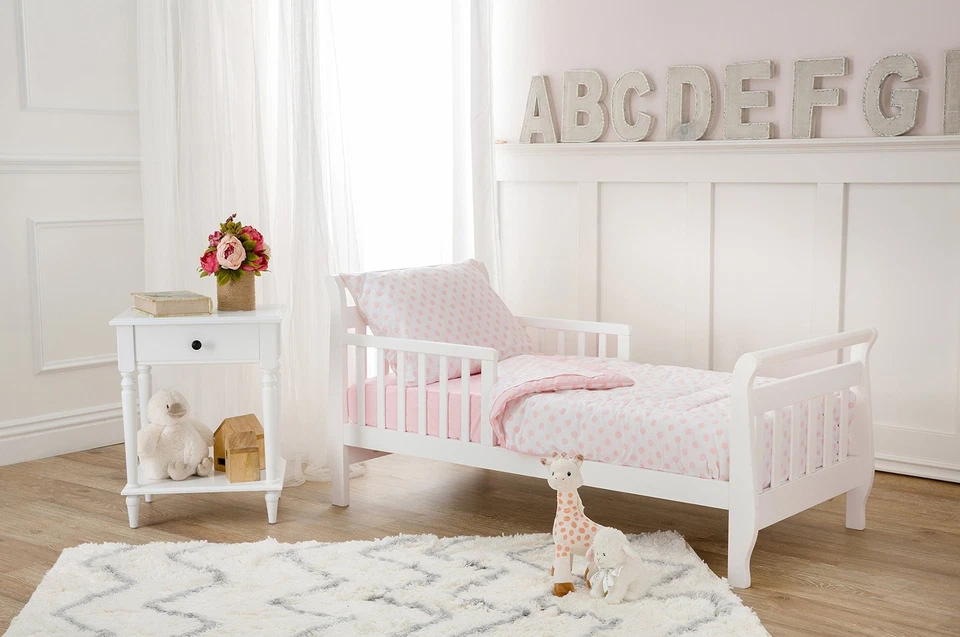 Juego de ropa de cama TL Care 100 % algodón percal 4 piezas para niños pequeños, rosa, para niñas Foto 2 de 4