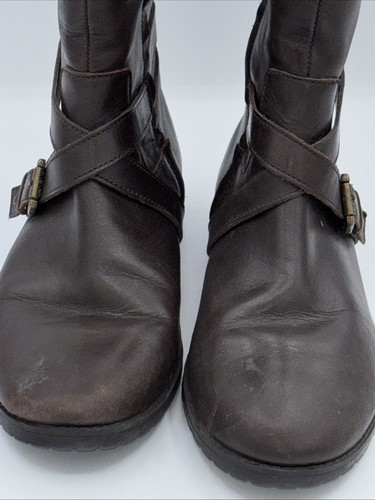 STIVALI EQUITAZIONE RALPH LAUREN AL GINOCCHIO SAHARH MARRONE 15,5" PELLE DI VITELLO tg 7,5B - Foto 7 di 16